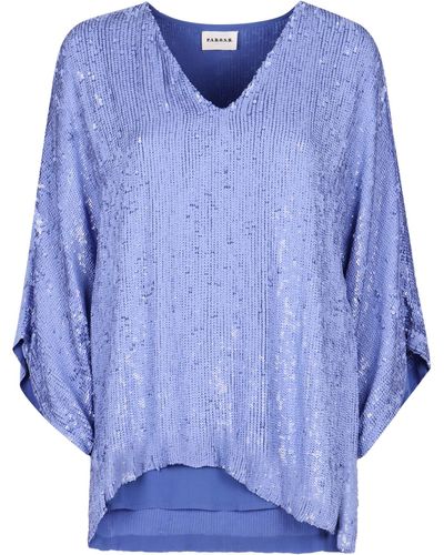 P.A.R.O.S.H. Sequined Blouse - Blue