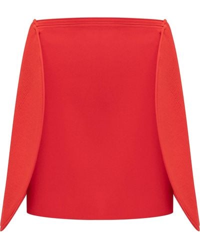 Victoria Beckham Circle Skirt - Red