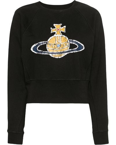 Vivienne Westwood Crewneck Sweatshirt With Print - Black