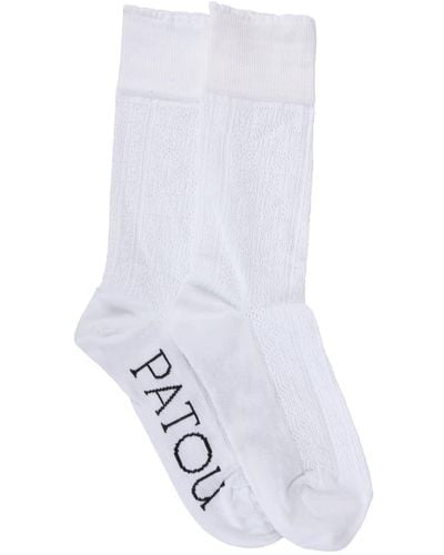 Patou Perforated Cotton Socks - White