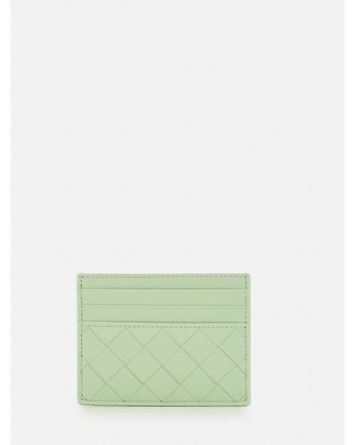 Bottega Veneta Leather Card-Holder - Green