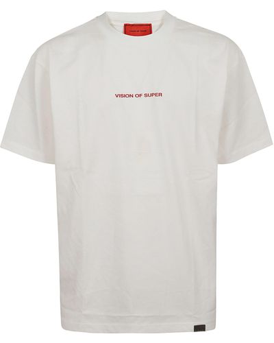 Vision Of Super T-Shirt With Vision Slogan Print - White
