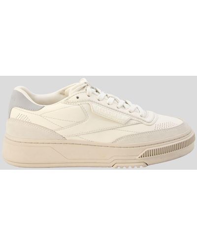 Reebok White And Gray Leather C Ltd Sneakers - Natural