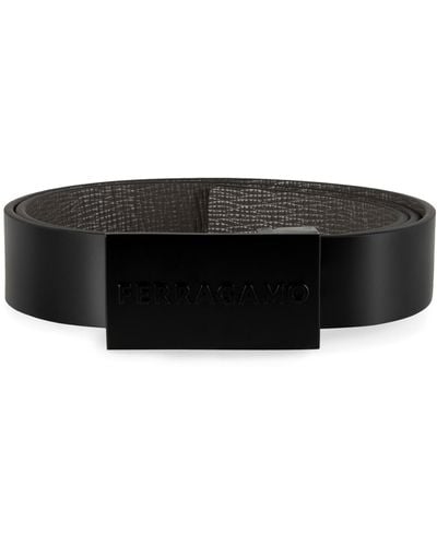 Ferragamo Reversible Leather Belt - Black