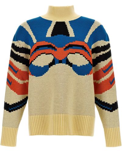 Bluemarble Jacquard Sweater - Blue