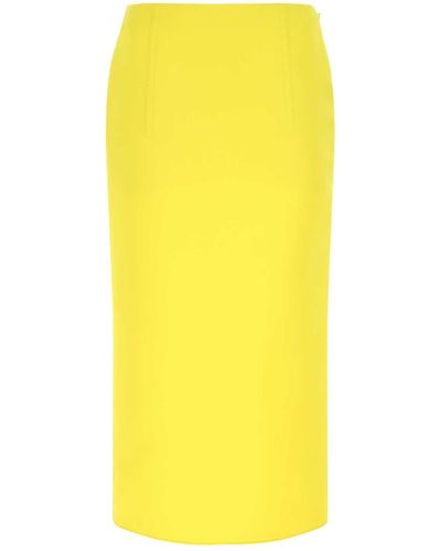 Prada Satin Skirt - Yellow