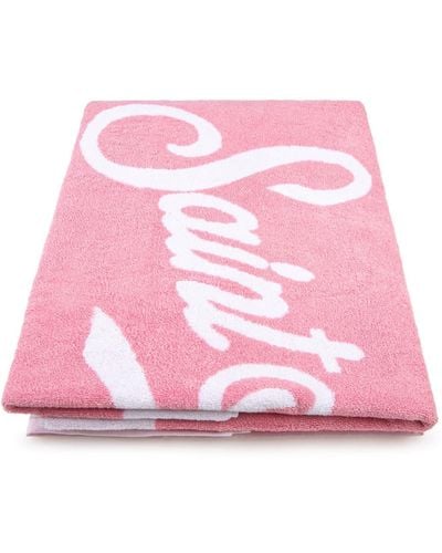 Mc2 Saint Barth Soft Terry Beach Towel With Frame - Pink