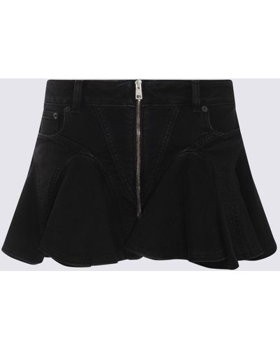 Mugler Cotton Mini Skirt - Black
