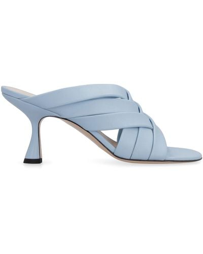 Wandler Louie Leather Mules - Blue