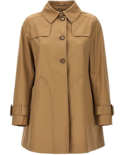 Herno Single-Breasted Trench Coat - Natural