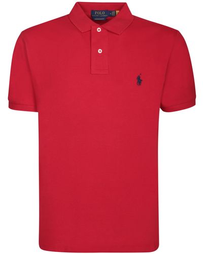 Polo Ralph Lauren Cotton Piquet Polo Shirt By - Red