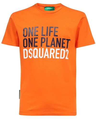 DSquared² Crew-Neck T-Shirt - Orange