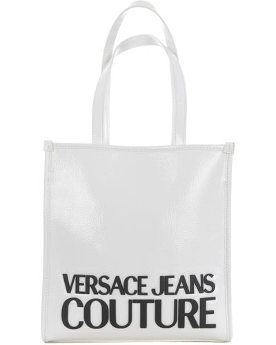 Versace Shopping Verticale Versace Jeans In Vernice - White