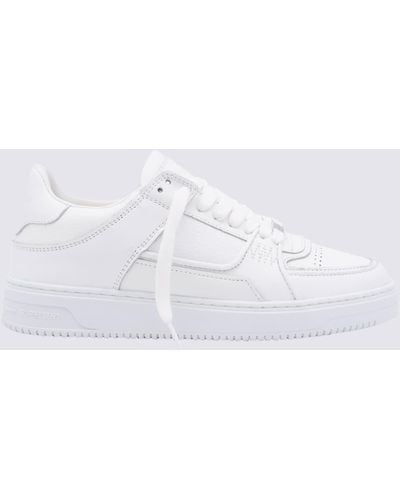Represent White Leather Apex Tonal Sneakers