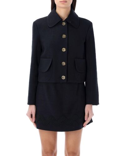 Patou Tweed Short Jacket - Black