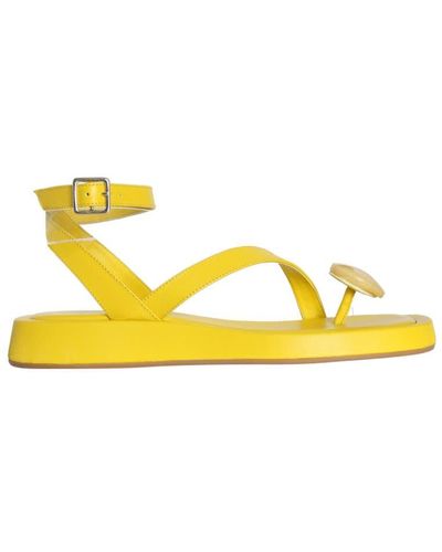 Gia Borghini Rosie 18 Gia/rhw Leather Sandals - Yellow