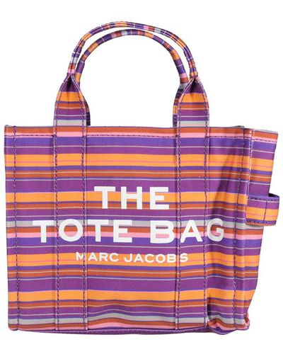 Marc Jacobs The Traveller Mini Striped Canvas Shopping Bag - Multicolour