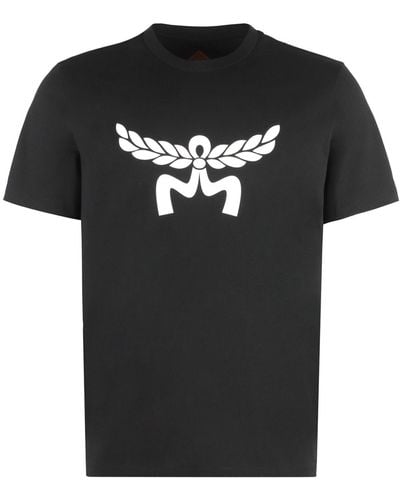 MCM Cotton Crew-Neck T-Shirt - Black