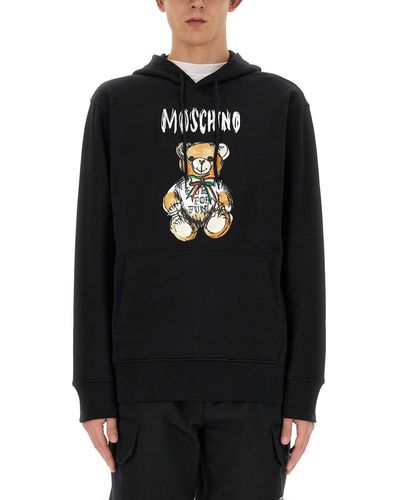 Moschino "drawn Teddy Bear" Sweatshirt - Black