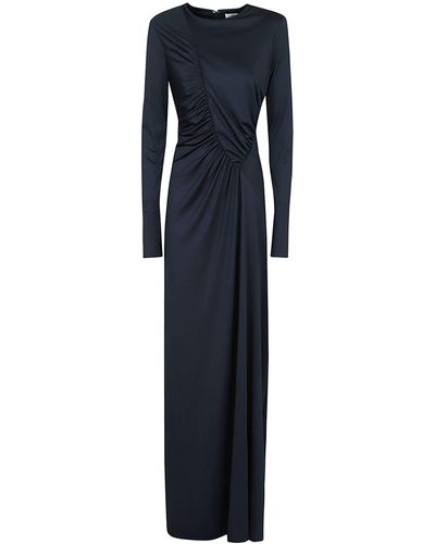 Victoria Beckham Ruched Detail Gown - Blue