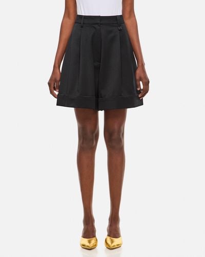 Simone Rocha Sculpted Newsboy Shorts W/ Cuff - Black