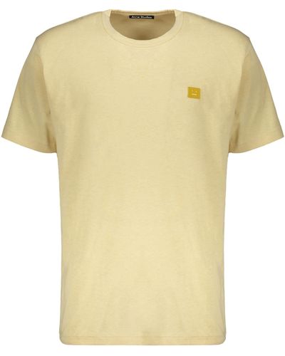 Acne Studios Cotton T-Shirt - Yellow