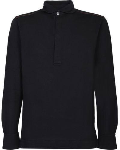 ZEGNA Cotton Polo Shirt - Black