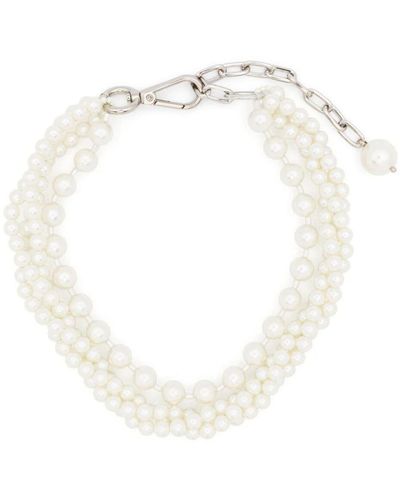 Simone Rocha Layered Chunky Pearl Necklace - White