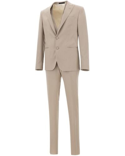 Corneliani Fresh Wool Three-Piece Suit - Natural