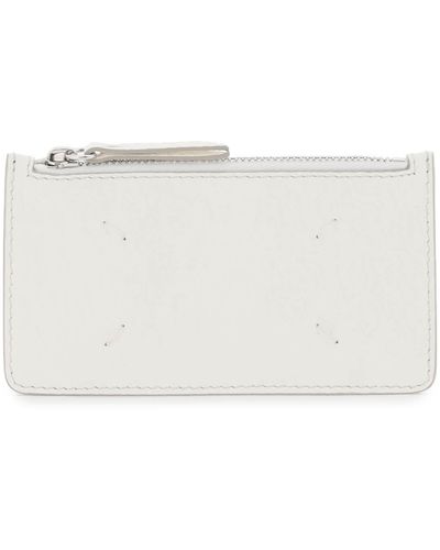 Maison Margiela Leather Zipped Cardholder - White
