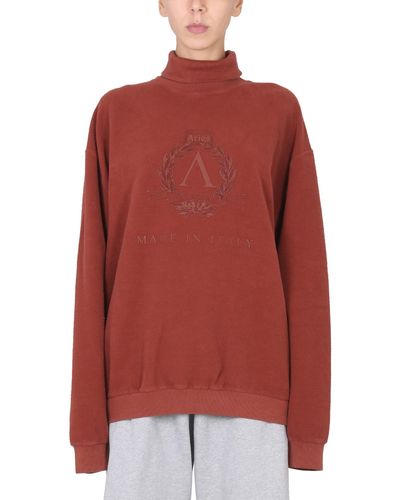 Aries Turtleneck Sweatshirt - Red