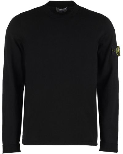 Stone Island Cotton Crew-neck Sweater - Black