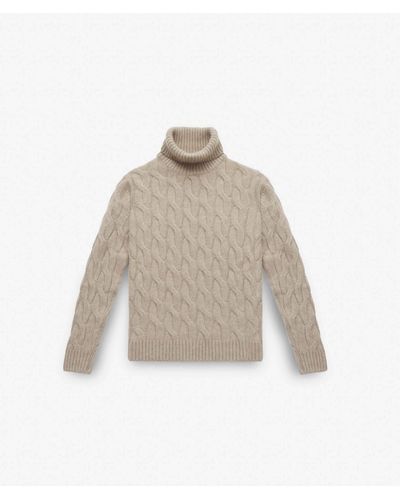 Larusmiani Turtleneck Sweater Col Du Pillon Sweater - Natural
