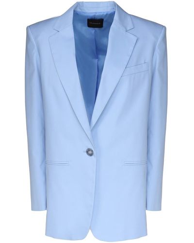 ANDAMANE Oversized Guia Single-Breasted Blazer - Blue