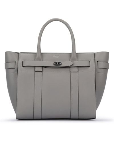 Mulberry Small Bayswater Top Handle Bag - Gray