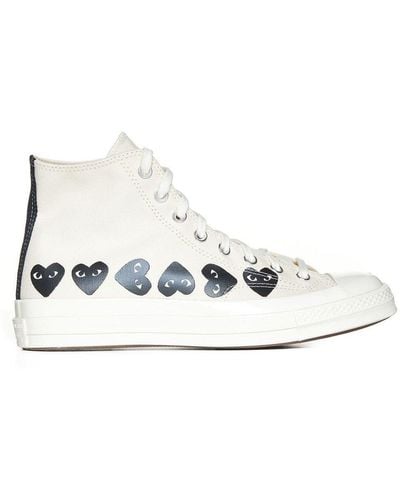 COMME DES GARÇONS PLAY Converse Multi Heart Chuck 70 Hi Sneakers - White