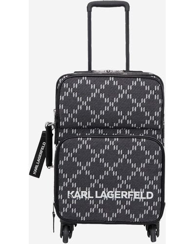 Karl Lagerfeld K/Monogram Suitcase - Black