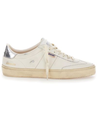 Golden Goose Soul-Star Low Top Trainers With Metallic Heel Tab - White