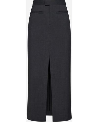 Filippa K Wool-Blend Long Skirt - Black