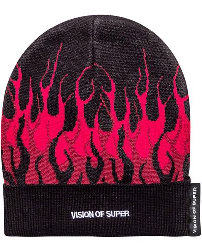 Vision Of Super Flames Hat - Red