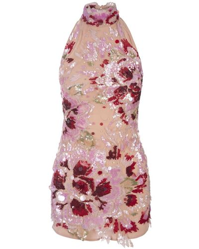 Amen Orchid Mini Dress - Pink