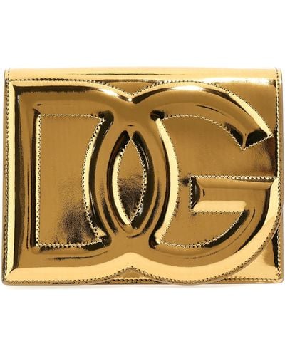 Dolce & Gabbana Dg Logo Crossbody Bags - Metallic