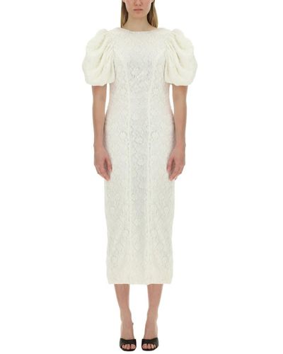 ROTATE BIRGER CHRISTENSEN Lace Midi Dress - White
