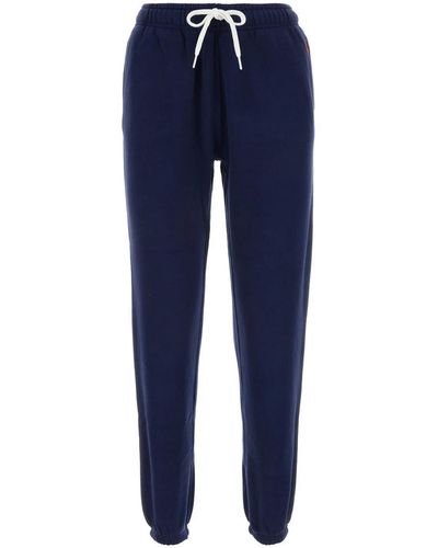 Polo Ralph Lauren Navy Blue Cotton Blend Sweatpants
