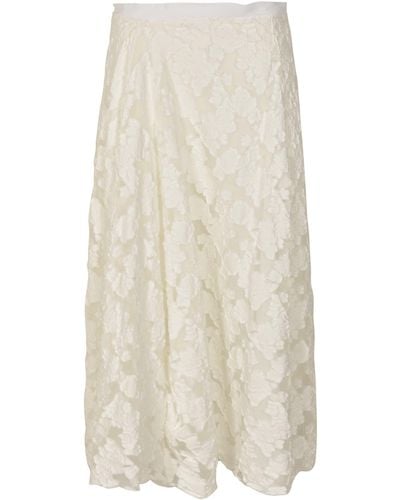Marc Le Bihan Floral Skirt - White