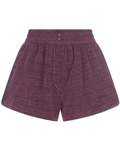 Oséree Aubergine Lumiere Shorts - Purple
