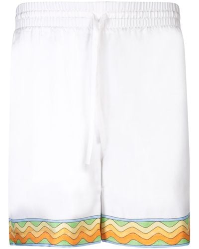 Casablanca Afro Cubism Tennis Club/ Shorts - White