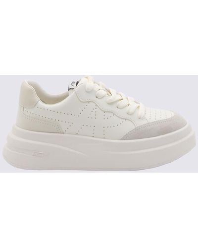 Ash White And Talc Leather Sneakers
