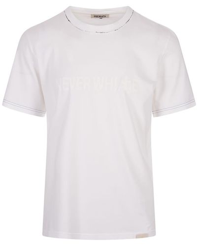 Premiata T-Shirt With Never Print - White