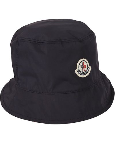 Moncler Logo Patch Bucket Hat - Blue